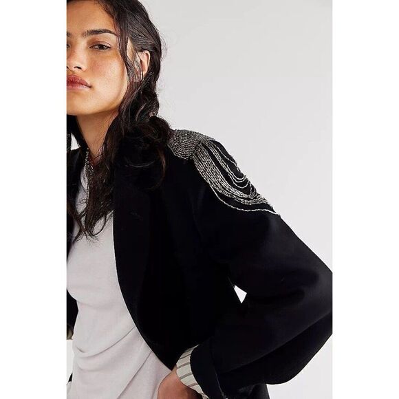 NWT FREE PEOPLE Sz XS KING JULIAN BLAZER X TRICIA FIX - Picture 2 of 5